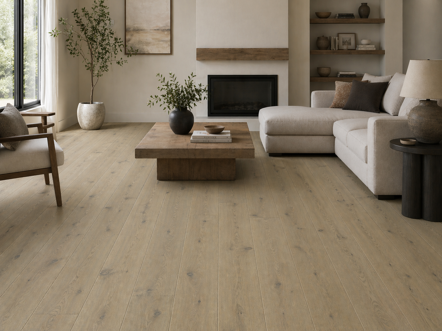 15/4 x 190mm Grey European Oak Engineered Plank - EFL2043