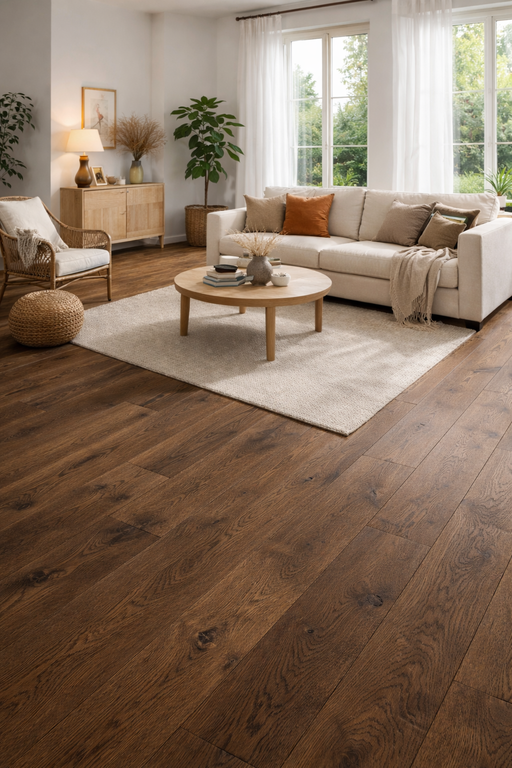 15/4 x 190mm Double Smoked European Oak Engineered Plank - EFL2046