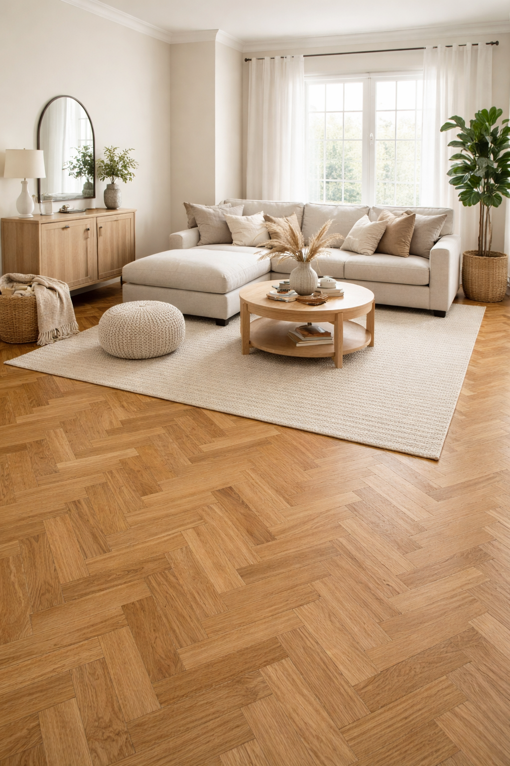 18/4 x 90mm Select European Oak Herringbone - HB4006