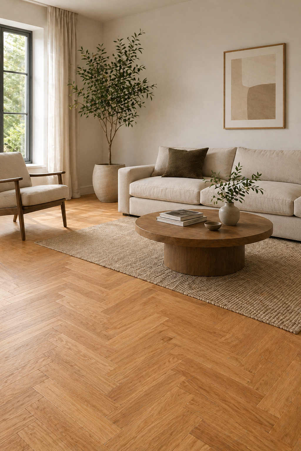 18/4 x 90mm Select European Oak Herringbone - HB4007