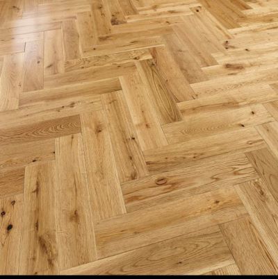 18/4 x 90mm Natural European Oak Herringbone - HB4020