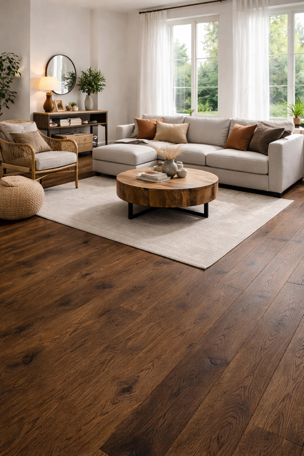 20/6 x 190mm Double Smoked European Oak Engineered Plank - M3080